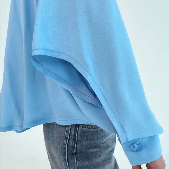 ZARA CAPE SLEEVED BLOUSE - Picture 6 of 7